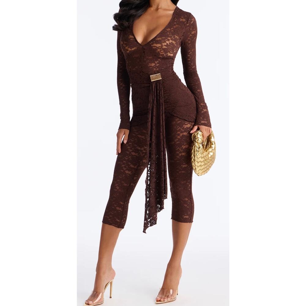 malia capri lace jumpsuit